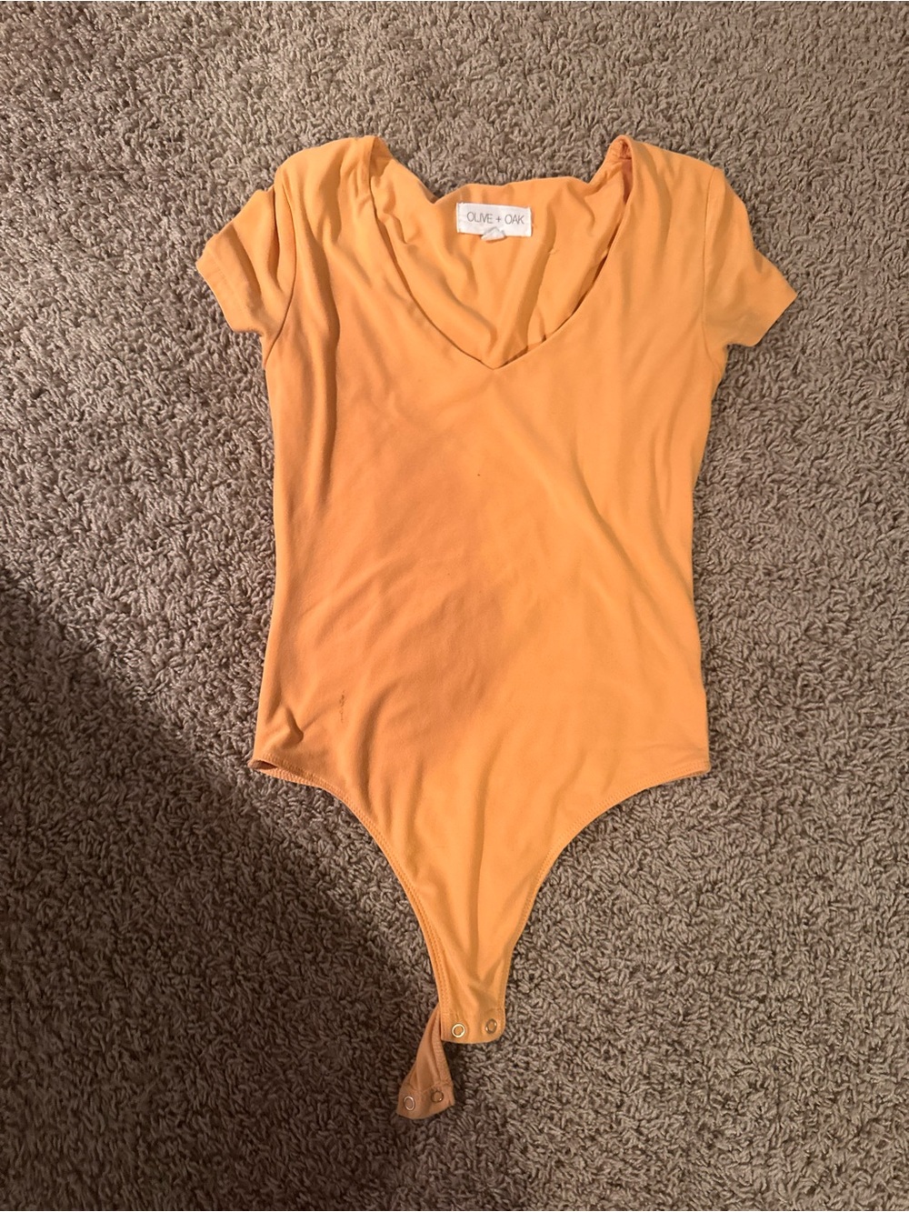 Olive & Oak Tangerine V-Neck Short Sleeve Bodysuit